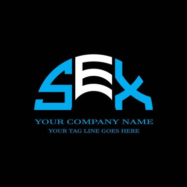 SEX harf logosu vektör grafikli yaratıcı tasarım