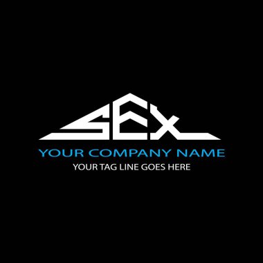 SEX harf logosu vektör grafikli yaratıcı tasarım