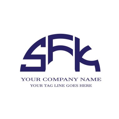 SFK harf logosu vektör grafikli yaratıcı tasarım
