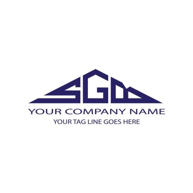 Vektör grafikli SGB harf logosu yaratıcı tasarımı