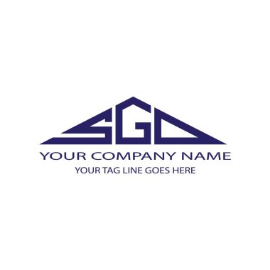 SGD harf logosu vektör grafikli yaratıcı tasarım