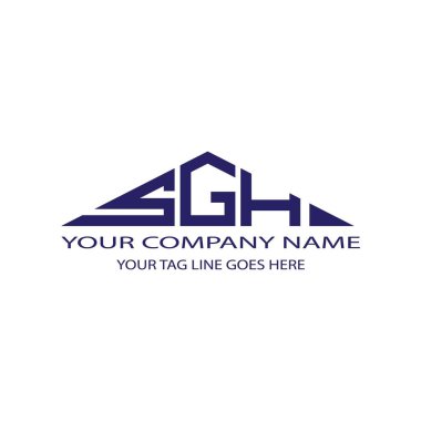 SGH harf logosu vektör grafikli yaratıcı tasarım
