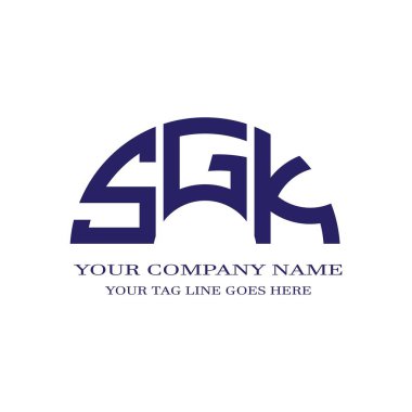 SGK harf logosu vektör grafikli yaratıcı tasarım