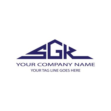 SGK harf logosu vektör grafikli yaratıcı tasarım