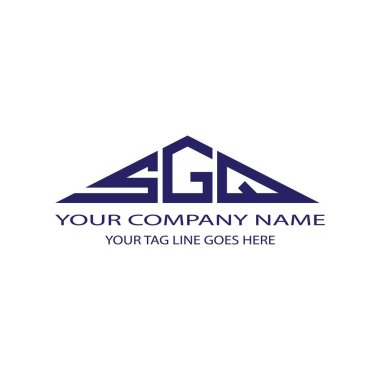 SGQ harf logosu vektör grafikli yaratıcı tasarım