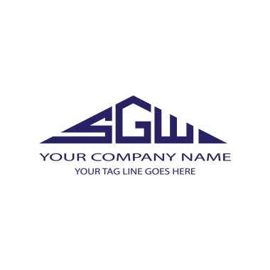 SGW harf logosu vektör grafikli yaratıcı tasarım