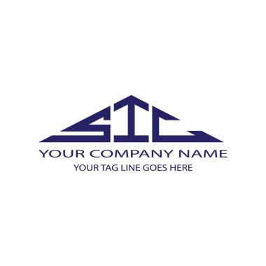 SIC harf logosu vektör grafikli yaratıcı tasarım
