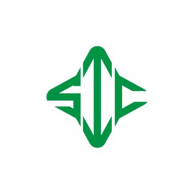 SIC harf logosu vektör grafikli yaratıcı tasarım