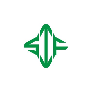 SIF harf logosu vektör grafikli yaratıcı tasarım