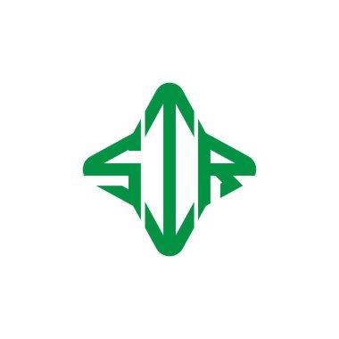 SIR harf logosu vektör grafikli yaratıcı tasarım