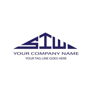 SIW harf logosu vektör grafikli yaratıcı tasarım