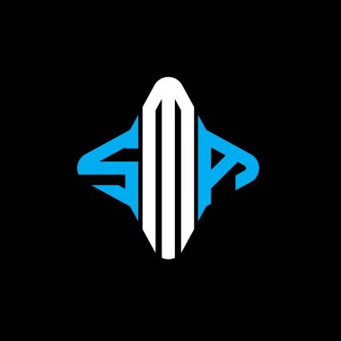 SMA harfi logosu vektör grafikli yaratıcı tasarım