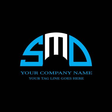 SMD harf logosu vektör grafikli yaratıcı tasarım