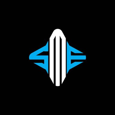 Vektör grafikli KME harf logosu yaratıcı tasarımı