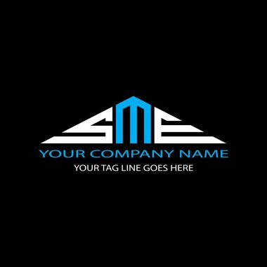 Vektör grafikli KME harf logosu yaratıcı tasarımı