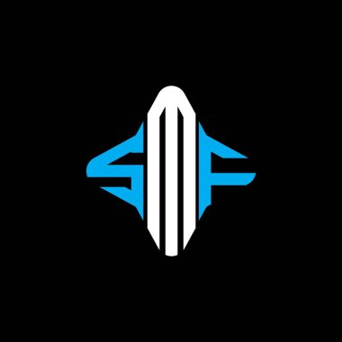 SMF harf logosu vektör grafikli yaratıcı tasarım