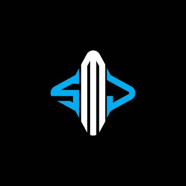 SMJ harf logosu vektör grafikli yaratıcı tasarım