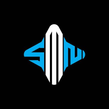 SMN harf logosu vektör grafikli yaratıcı tasarım