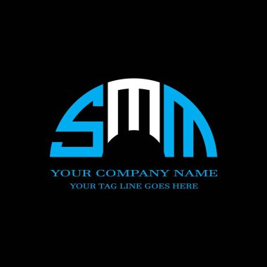 SMM harf logosu vektör grafikli yaratıcı tasarım