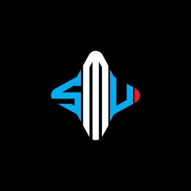 SMU harf logosu vektör grafikli yaratıcı tasarım