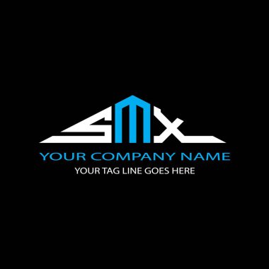 SMX harf logosu vektör grafikli yaratıcı tasarım