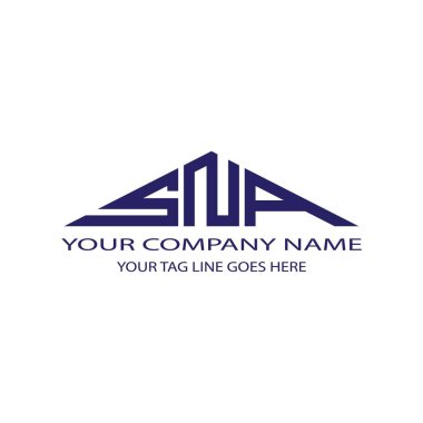 Vektör grafikli SNA harf logosu yaratıcı tasarımı