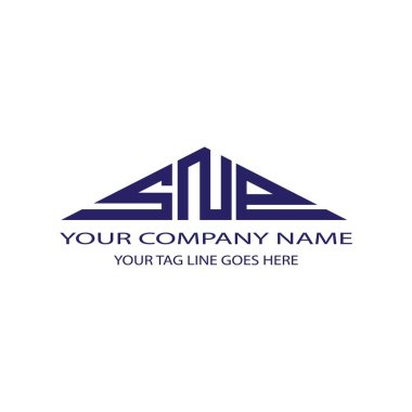 Vektör grafikli SNP harf logosu yaratıcı tasarımı