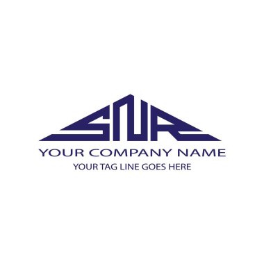 SNR harf logosu vektör grafikli yaratıcı tasarım