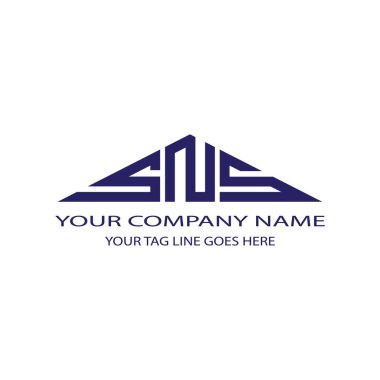 SNS harf logosu vektör grafikli yaratıcı tasarım