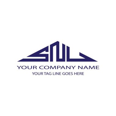 SNU harf logosu vektör grafikli yaratıcı tasarım