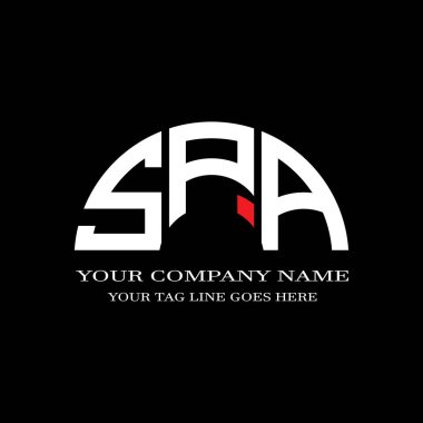 Vektör grafikli SPA harf logosu yaratıcı tasarımı