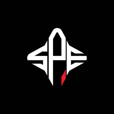 SPE harf logosu vektör grafikli yaratıcı tasarım