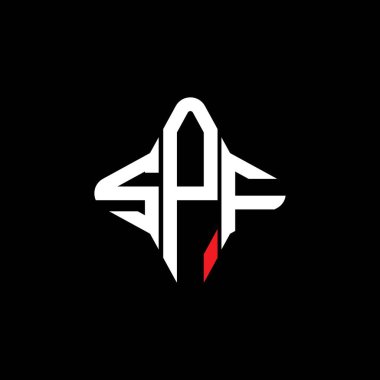 SPF harf logosu vektör grafikli yaratıcı tasarım