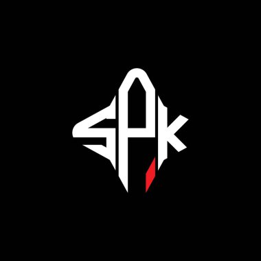 SPK harf logosu vektör grafikli yaratıcı tasarım