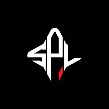 Vektör grafikli SPL harf logosu yaratıcı tasarımı
