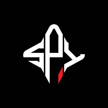 Vektör grafikli casus harfi logosu yaratıcı tasarımı