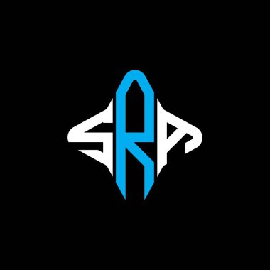 Vektör grafikli SRA harf logosu yaratıcı tasarımı