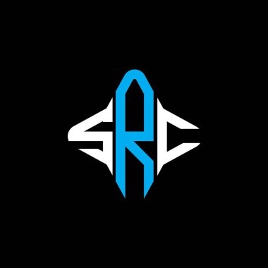 SRC harf logosu vektör grafikli yaratıcı tasarım