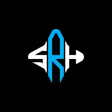 SRH harf logosu vektör grafikli yaratıcı tasarım