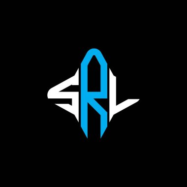 Vektör grafikli SRL harf logosu yaratıcı tasarımı