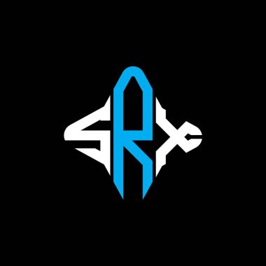 SRX harf logosu vektör grafikli yaratıcı tasarım