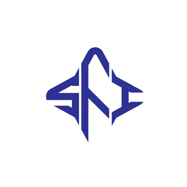 Diseño Creativo Del Logotipo Letra Sfi Con Gráfico Vectorial — Vector de stock