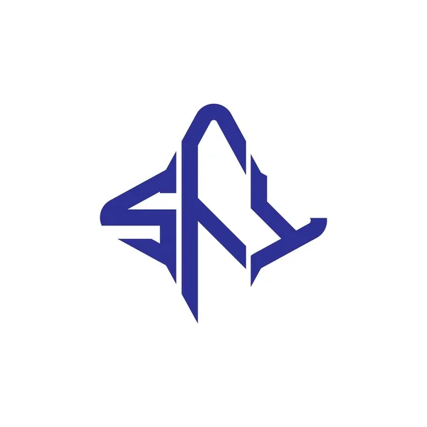 Sfy Brev Logotyp Kreativ Design Med Vektor Grafik — Stock vektor