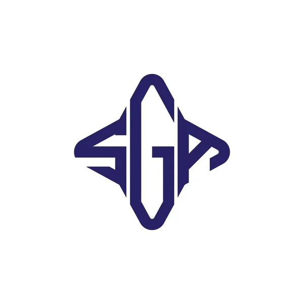 Sga Harf Logosu Vektör Grafikli Yaratıcı Tasarım — Stok Vektör