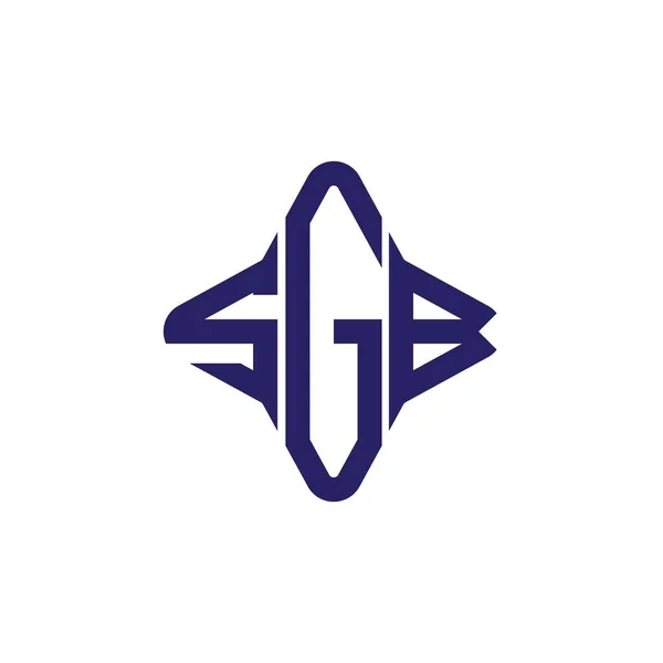 Diseño Creativo Del Logotipo Letra Sgb Con Gráfico Vectorial — Vector de stock