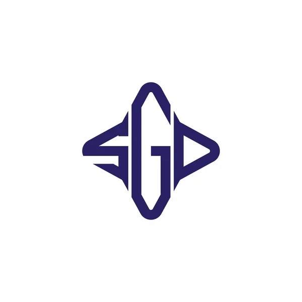 Sgd Harf Logosu Vektör Grafikli Yaratıcı Tasarım — Stok Vektör