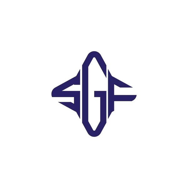 Sgf Літерний Логотип Творчий Дизайн Векторною Графікою — стоковий вектор