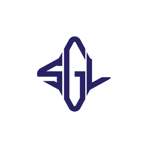 Sgl Літерний Логотип Творчого Дизайну Векторною Графікою — стоковий вектор