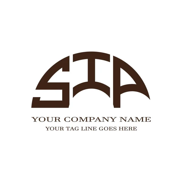 Diseño Creativo Del Logotipo Letra Sip Con Gráfico Vectorial — Vector de stock