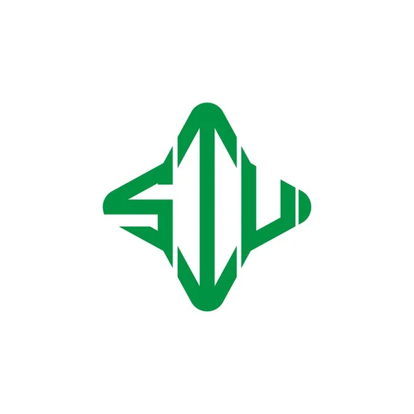 Logo Lettre Siu Design Créatif Avec Graphique Vectoriel — Image vectorielle